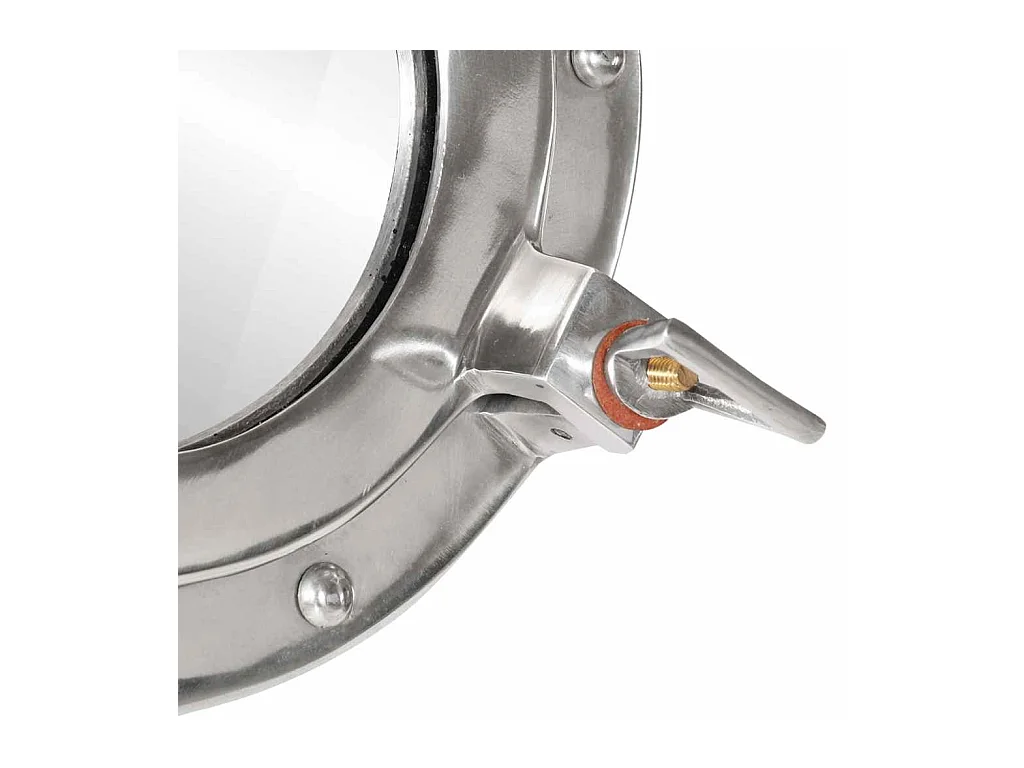 Specchio da parete a forma di oblò Ø23 cm alluminio e vetro