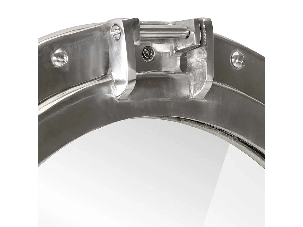 Miroir en forme de hublot mural Ø23 cm aluminium et verre