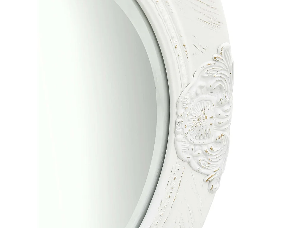 Espejo de pared estilo barroco 50 cm Blanco