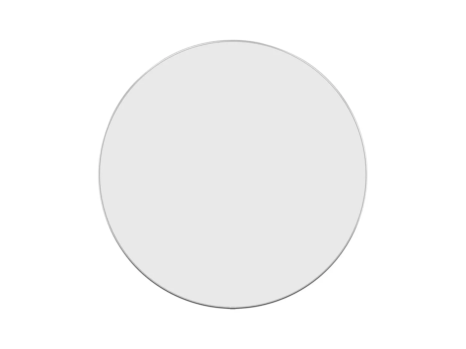 Zilveren wandspiegel Ø 60 cm Rond