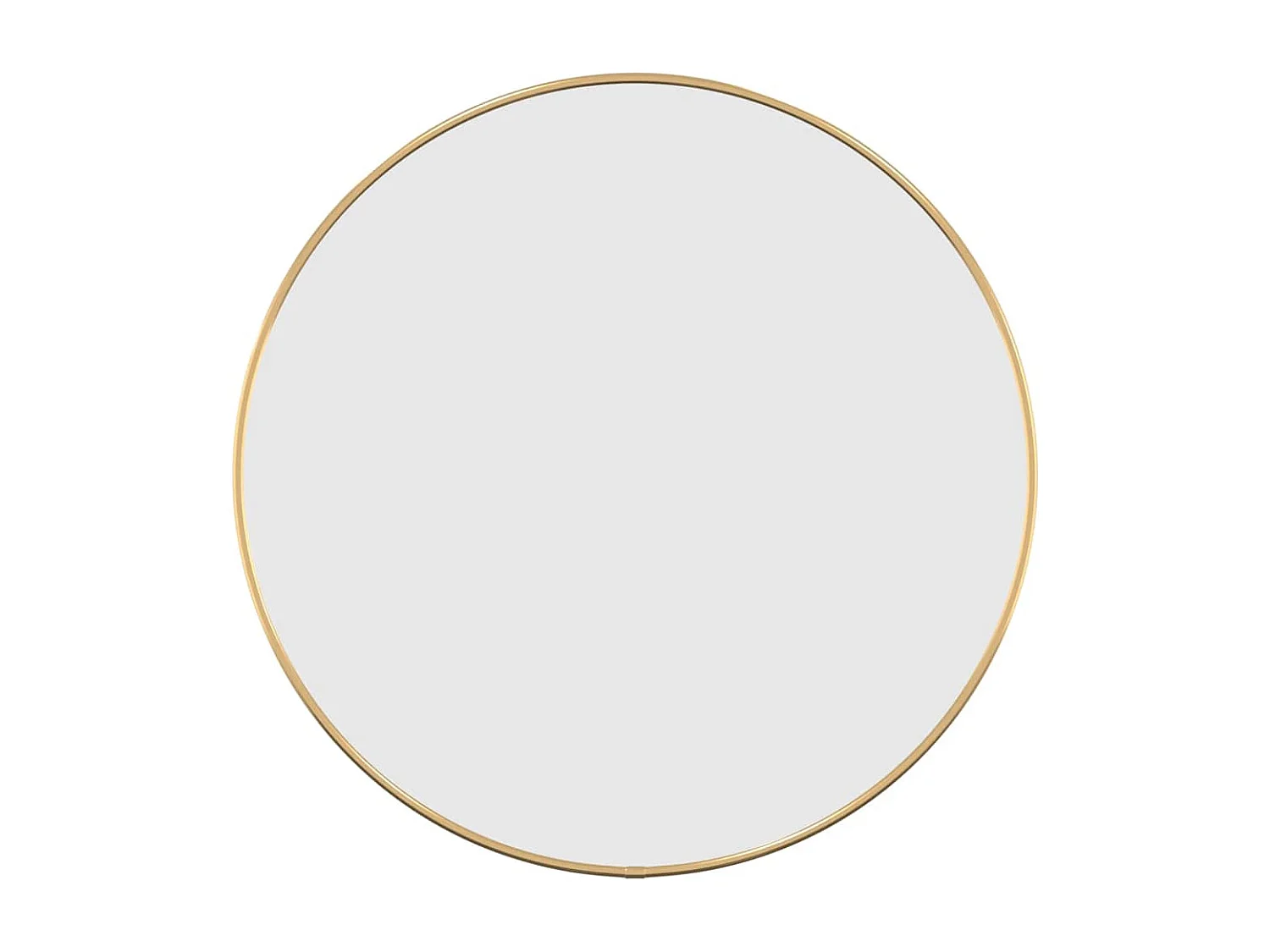 Espejo de pared dorado Ø 50 cm Redondo