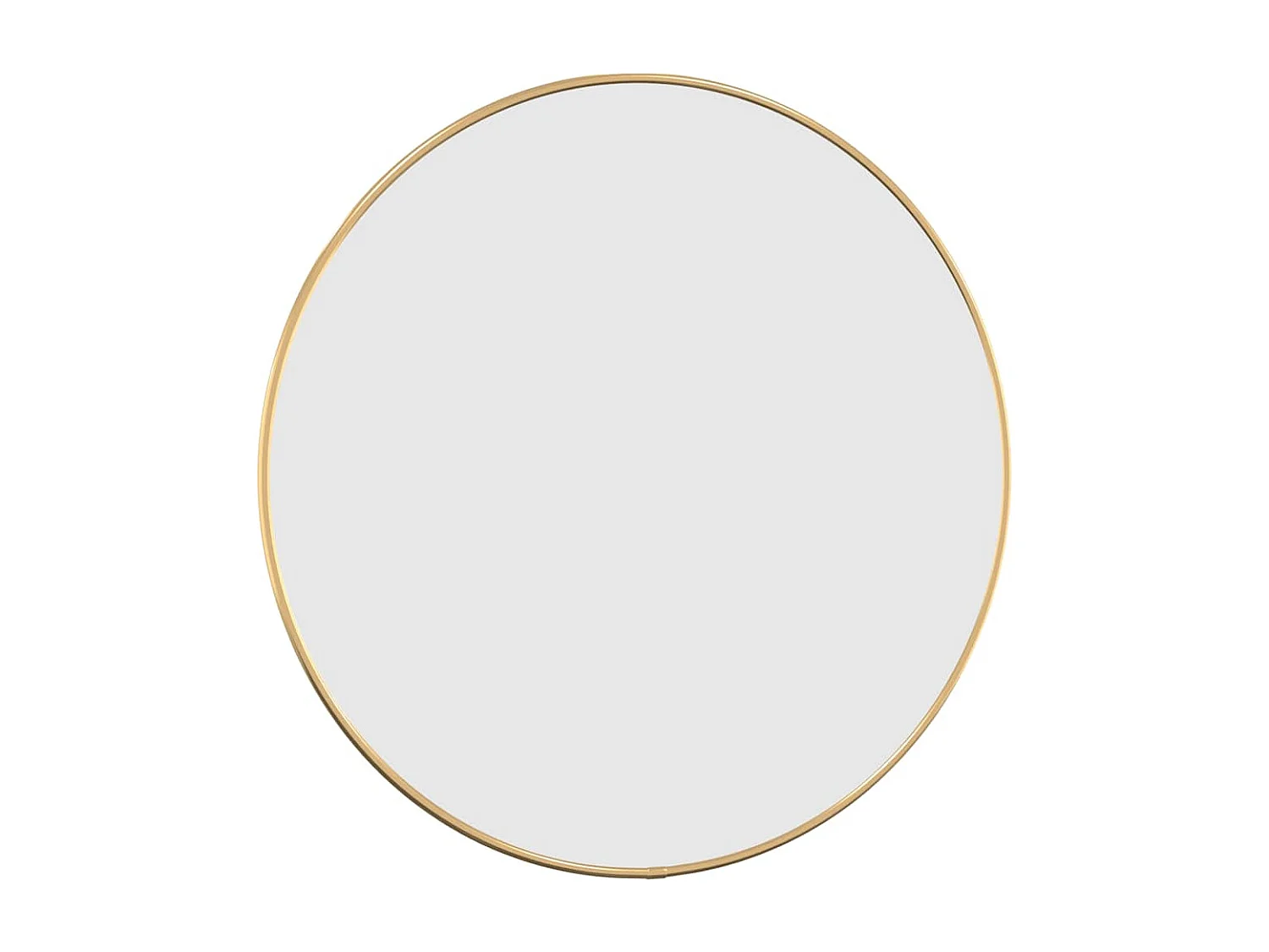 Espejo de pared dorado Ø 50 cm Redondo