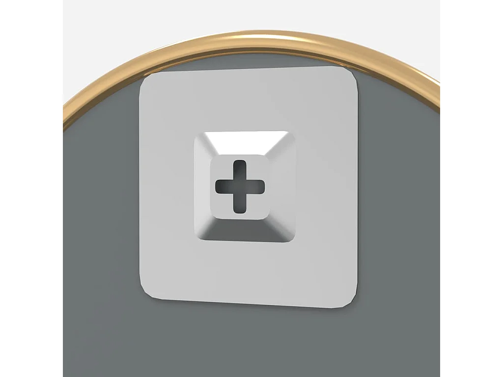 Espejo de pared dorado Ø 50 cm Redondo