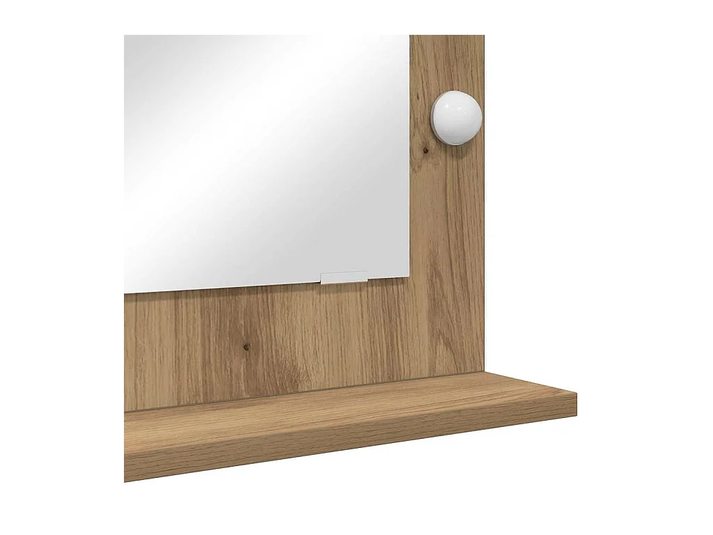 Miroir de vanité avec miroir Chêne artisanal 70 x 50 x 18 cm