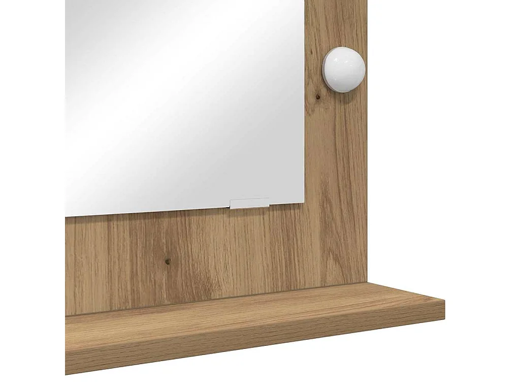 Miroir de vanité avec miroir Chêne artisanal 70 x 50 x 18 cm