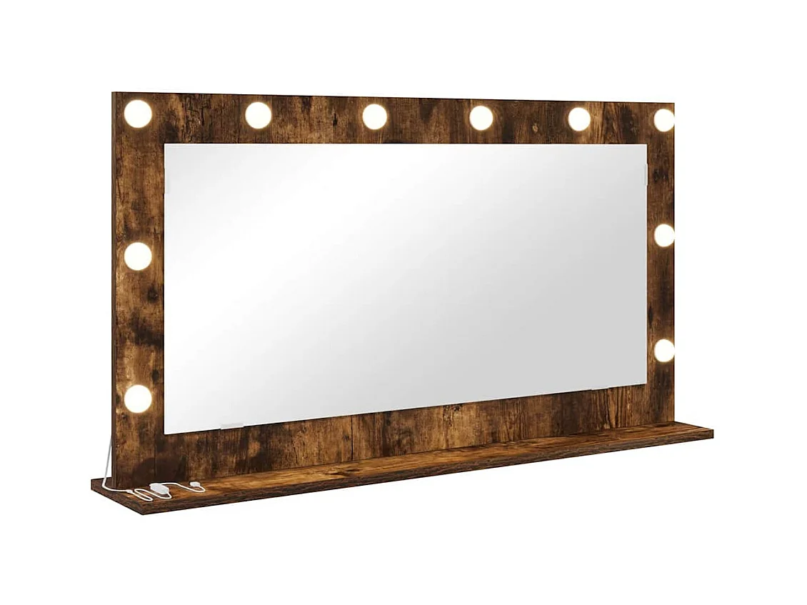 Miroir de vanité avec miroir Chêne fumé 100 x 55 x 18 cm