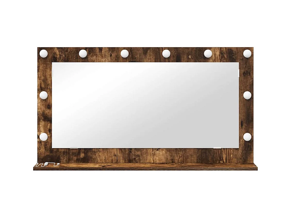 Miroir de vanité avec miroir Chêne fumé 100 x 55 x 18 cm