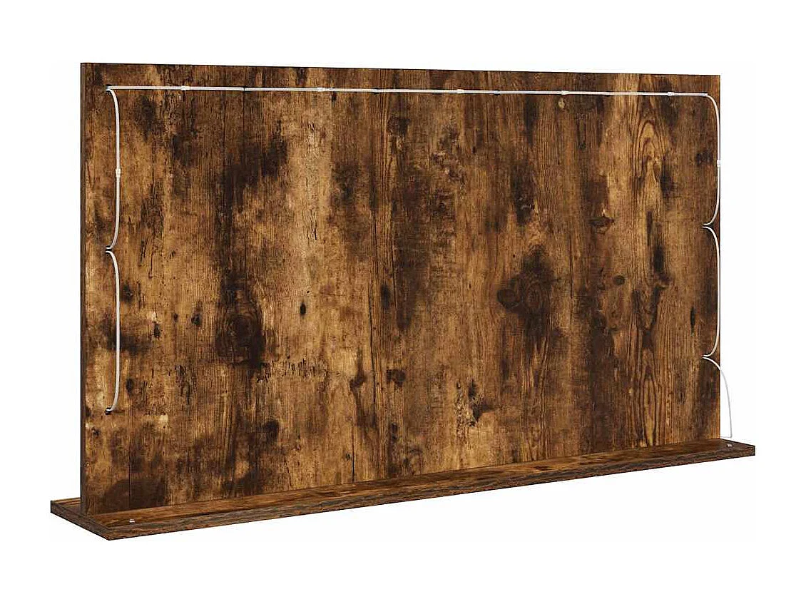 Kaptafelspiegel met spiegel Gerookt eikenhout 100 x 55 x 18 cm