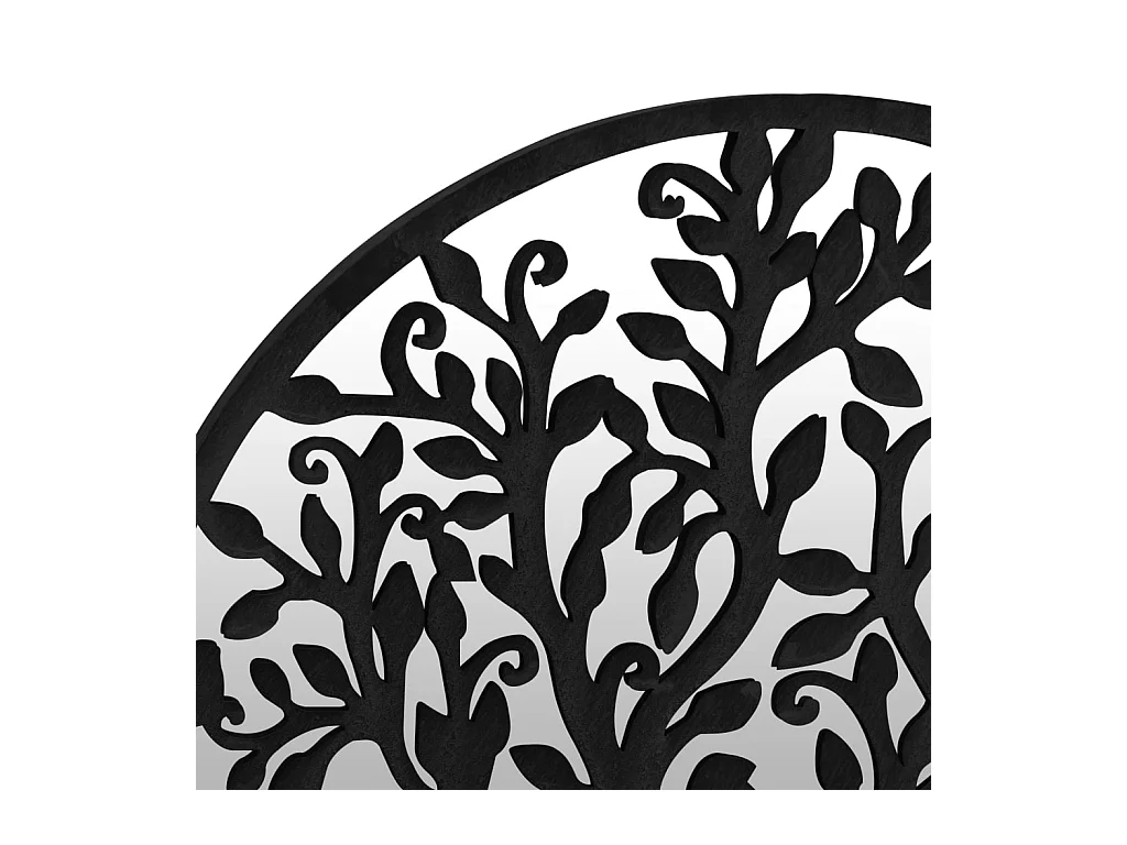 Specchio da giardino nero 60x2,5 cm in ferro rotondo per uso esterno