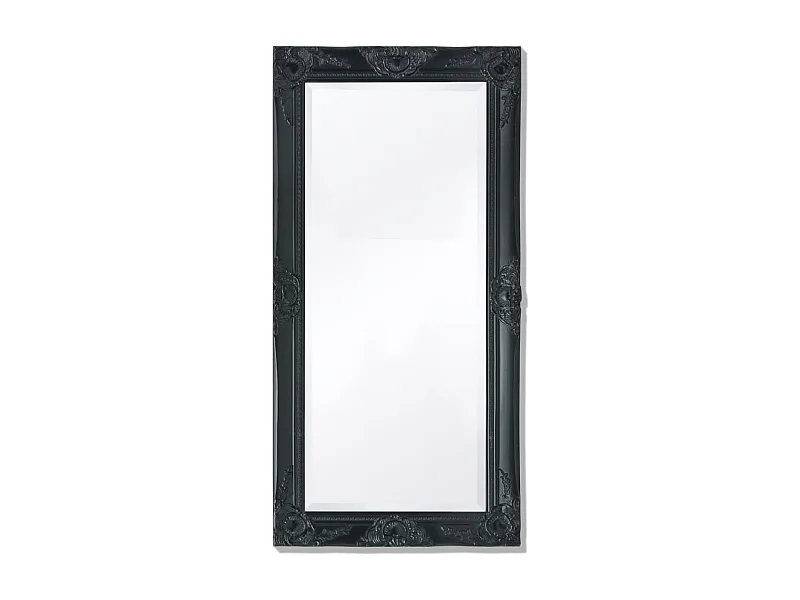 Wandspiegel in barokstijl 100x50 cm zwart