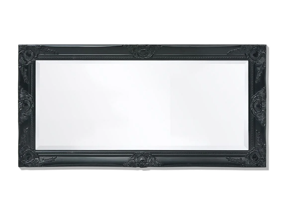 Specchio da parete in stile barocco 100x50 cm nero