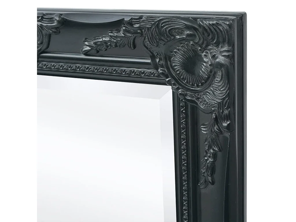 Specchio da parete in stile barocco 100x50 cm nero