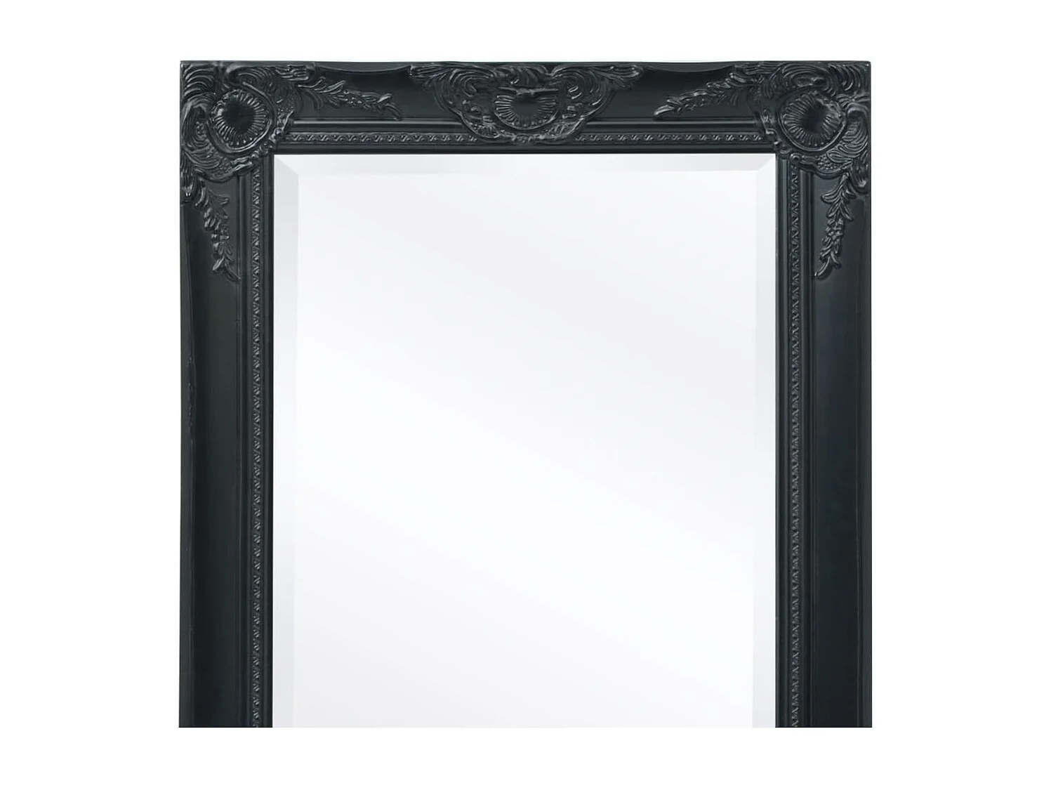 Specchio da parete in stile barocco 100x50 cm nero