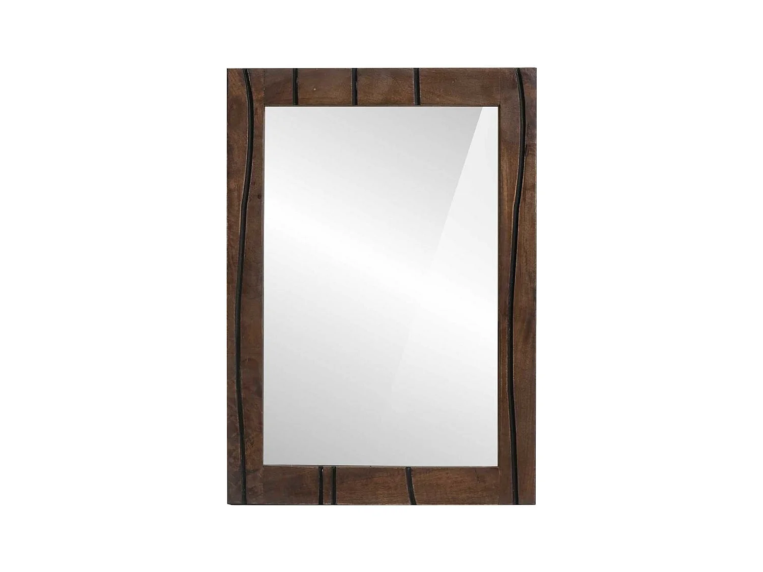 Miroir de salle de bain Montage mural Marron 50 x 2,5 x 70 cm