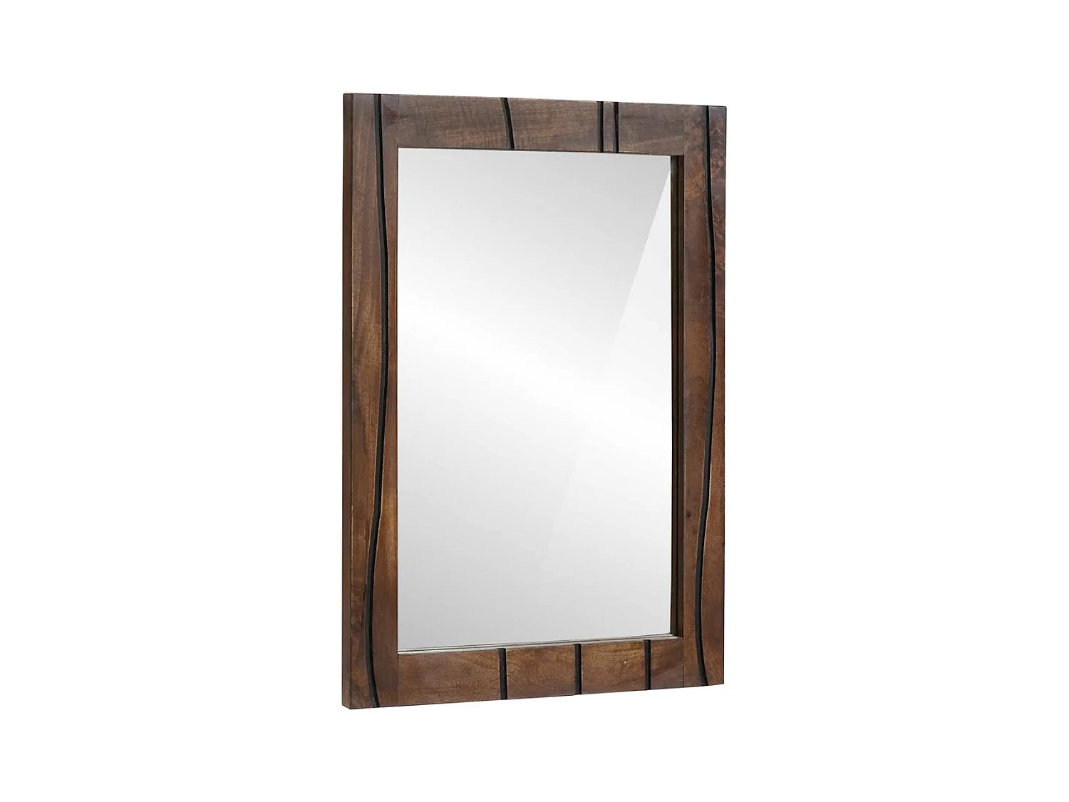 Miroir de salle de bain Montage mural Marron 50 x 2,5 x 70 cm