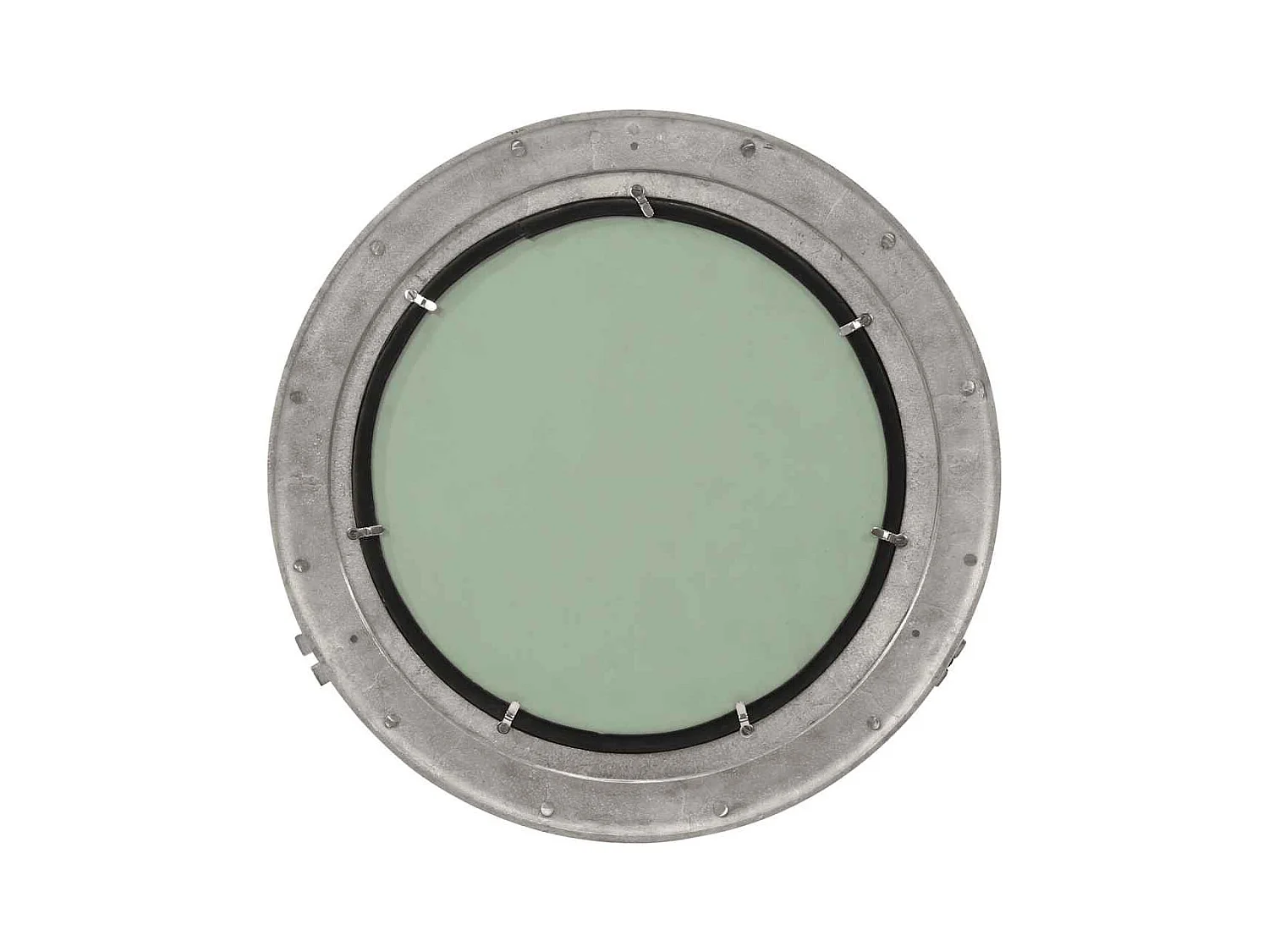 Miroir en forme de hublot mural Ø50 cm aluminium et verre