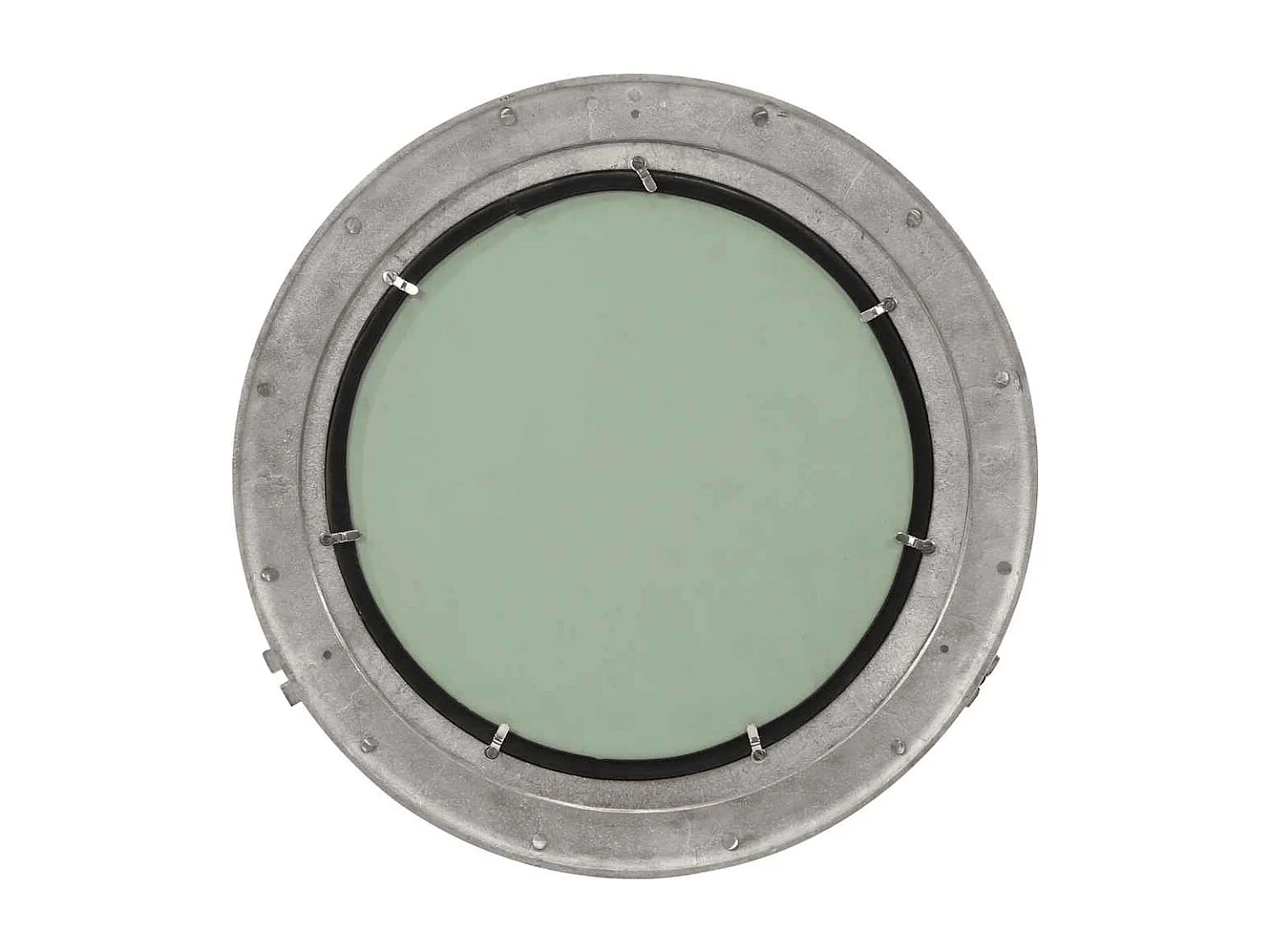 Miroir en forme de hublot mural Ø50 cm aluminium et verre