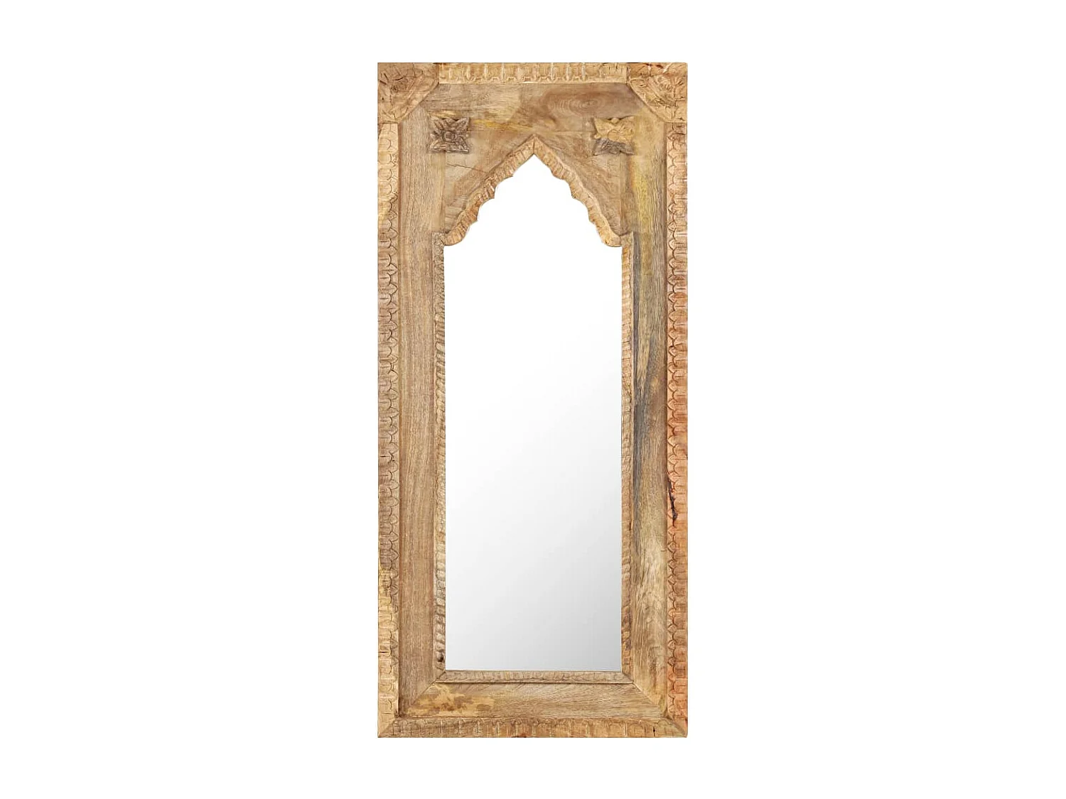 Miroir 50x3x110 cm Bois de manguier massif