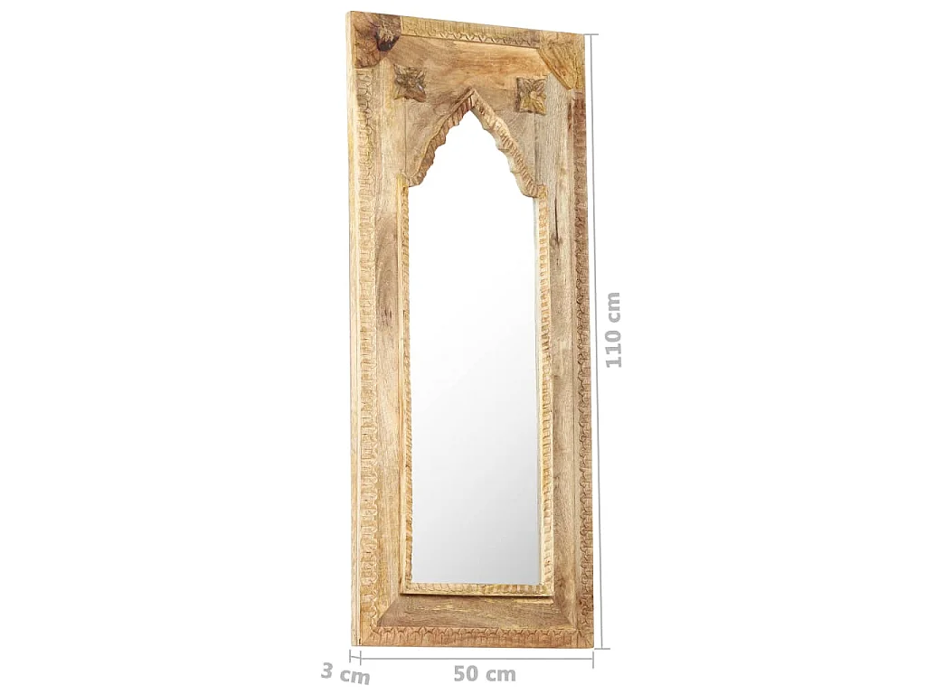 Spiegel 50x3x110 cm Massief mangohout