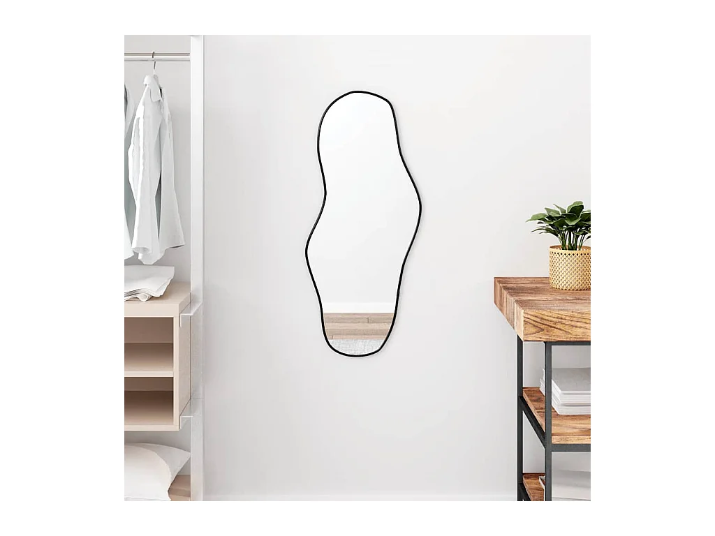 Specchio da parete nero 80x35 cm