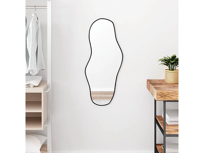 Specchio da parete nero 80x35 cm