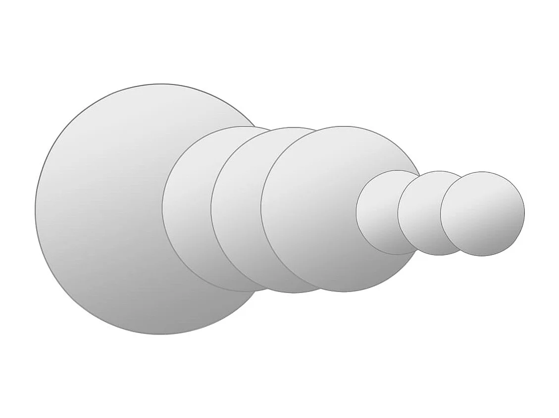 Juego de 7 espejos de pared de cristal redondos