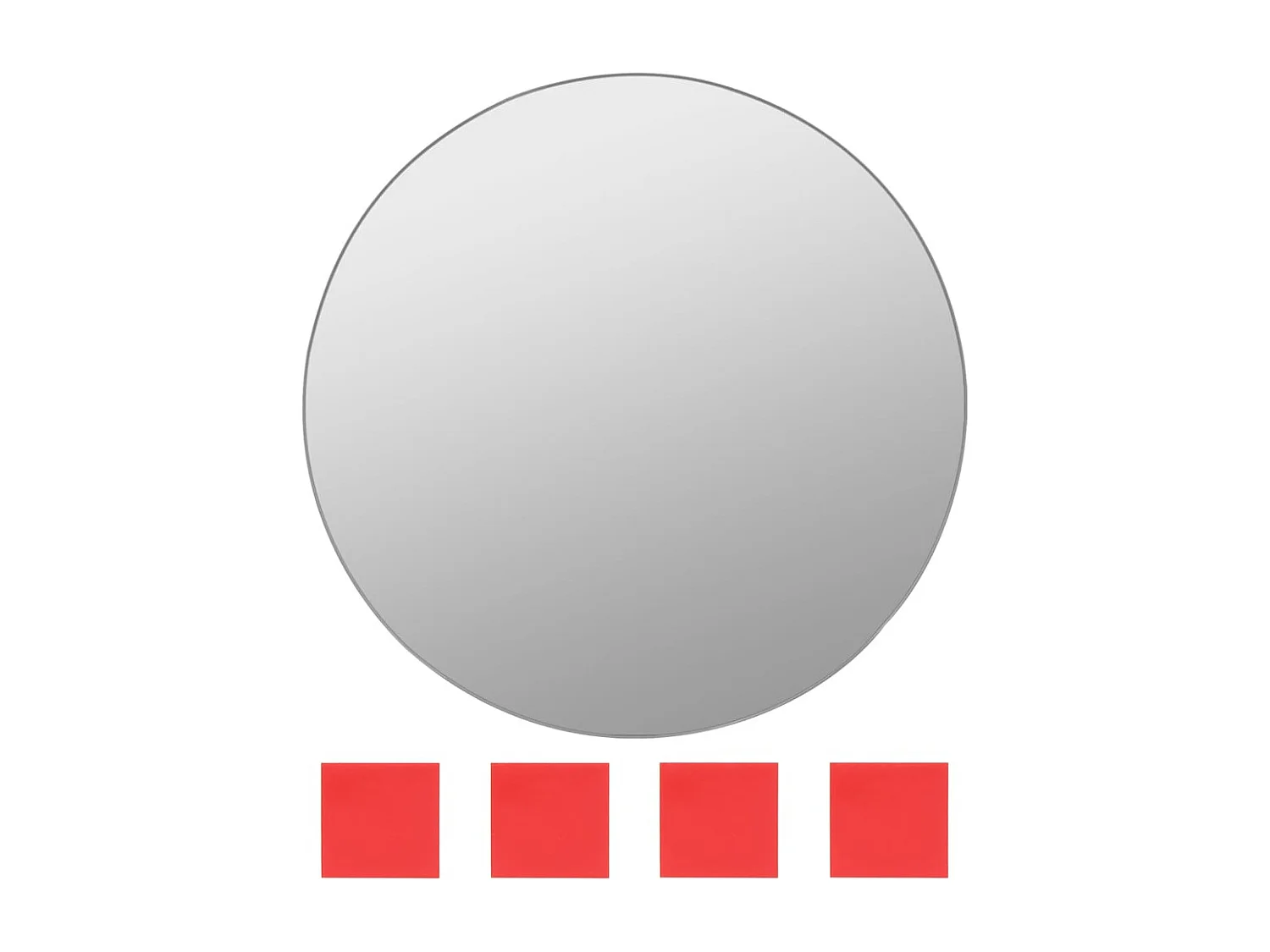 Juego de 7 espejos de pared de cristal redondos