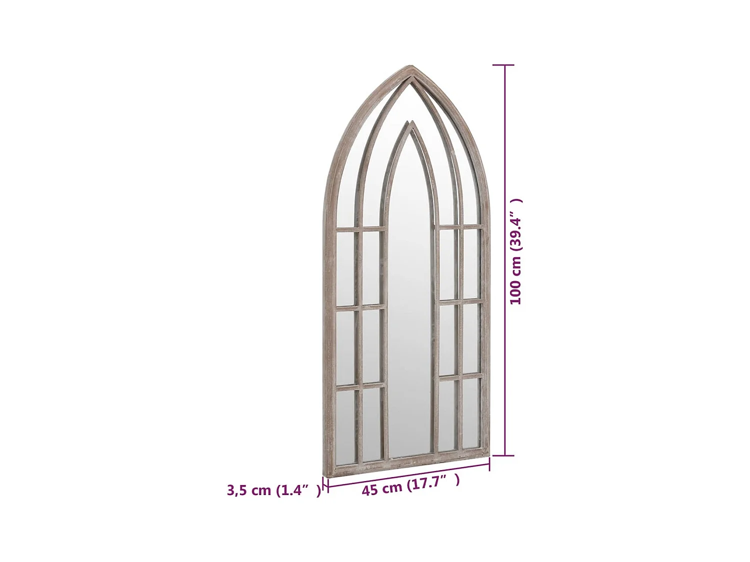 Sandspiegel 100x45 cm Eisen für den Innenbereich