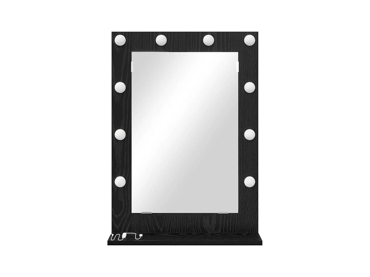 Miroir de vanité avec miroir Chêne noir 70 x 50 x 18 cm