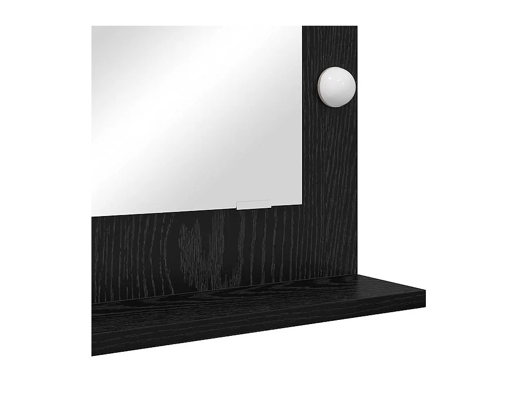 Kaptafelspiegel met spiegel Zwarte eik 70 x 50 x 18 cm