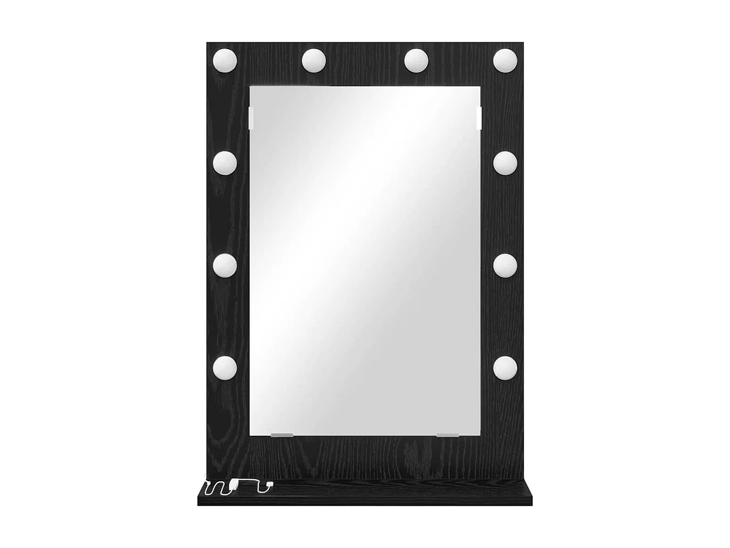 Miroir de vanité avec miroir Chêne noir 70 x 50 x 18 cm