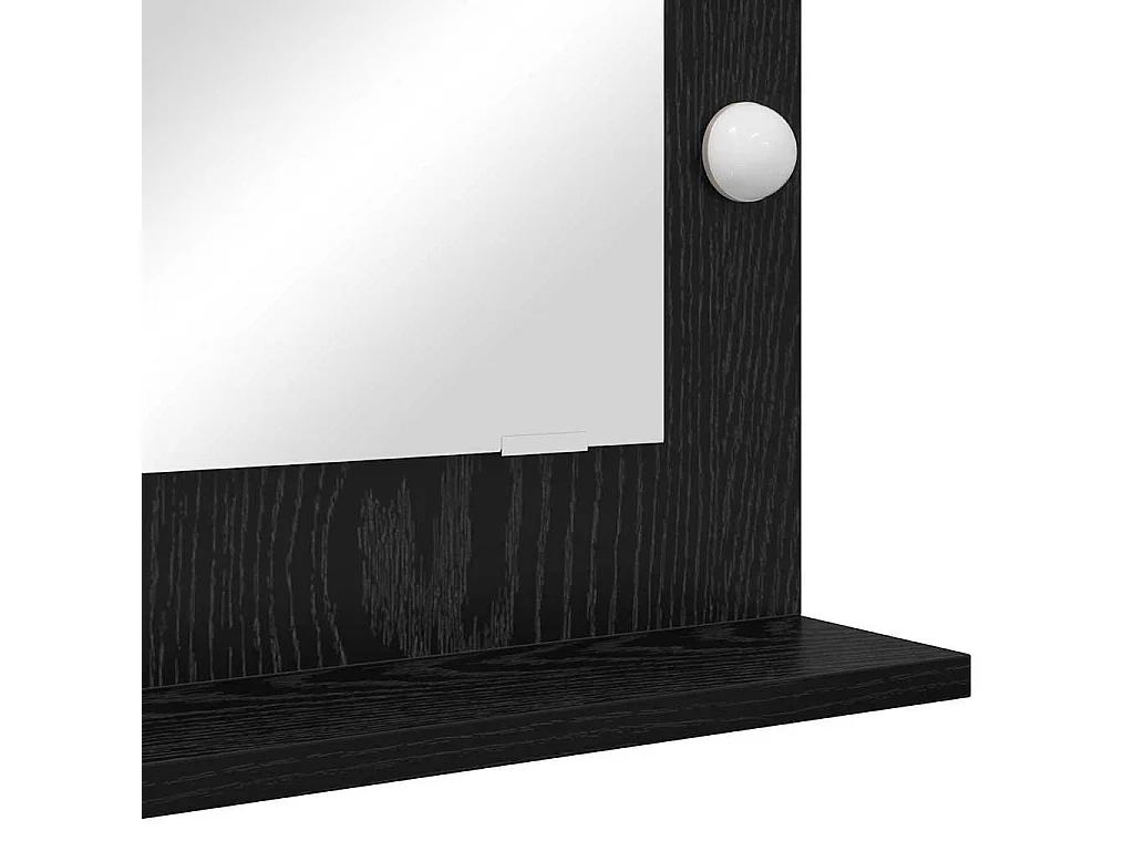 Miroir de vanité avec miroir Chêne noir 70 x 50 x 18 cm