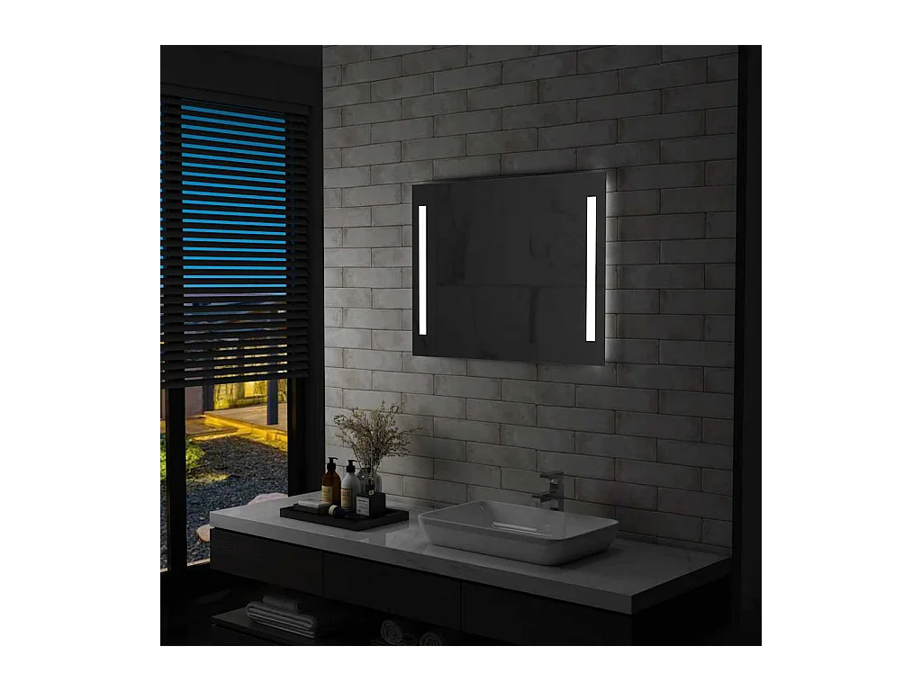 LED wandspiegel voor badkamer 80x60 cm
