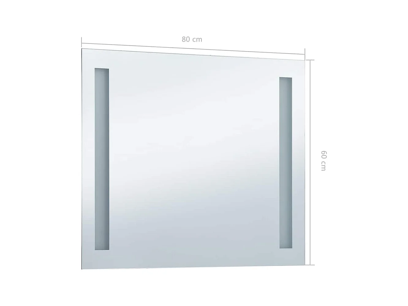 LED wandspiegel voor badkamer 80x60 cm