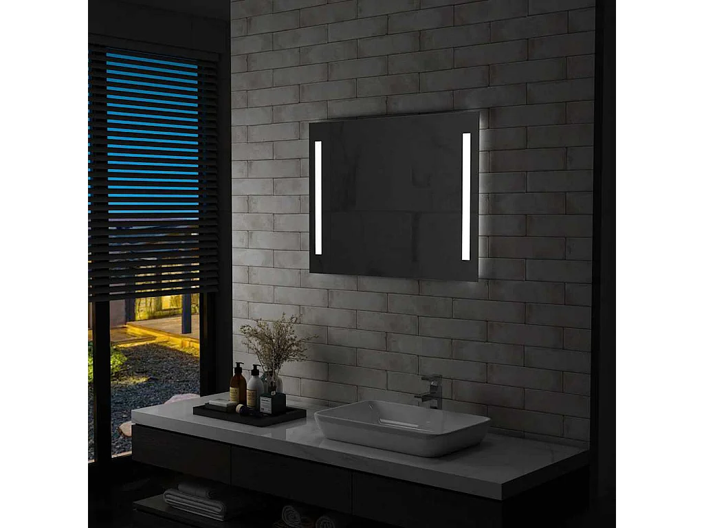 Specchio da parete a LED per bagno 80x60 cm