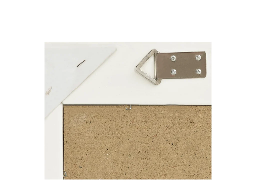 Espejo de pared estilo barroco 60x60 cm Blanco