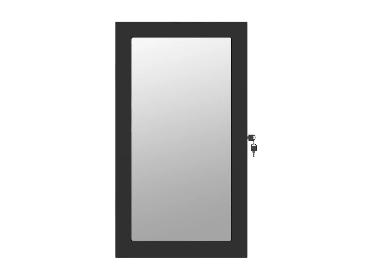 Mueble joyero con espejo e iluminación de pared LED negra