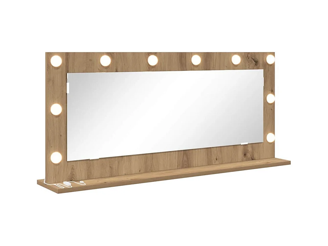Miroir de vanité avec miroir Chêne artisanal 100 x 45 x 18 cm
