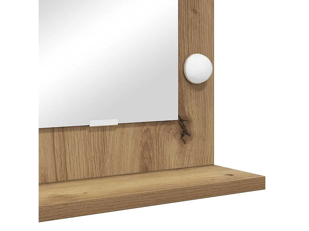 Miroir de vanité avec miroir Chêne artisanal 100 x 45 x 18 cm