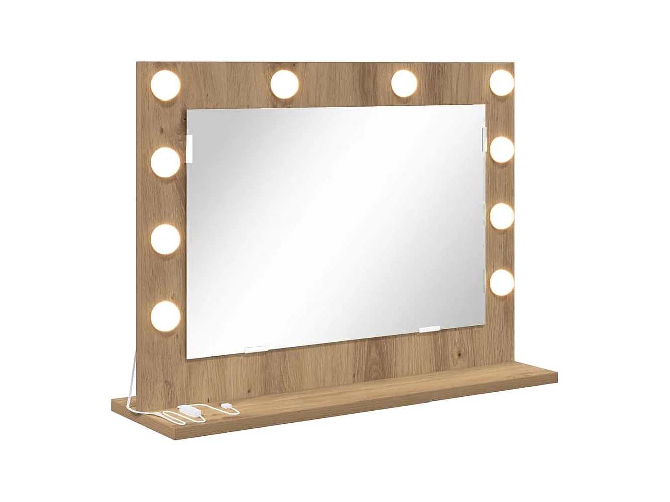 Espejo de tocador con espejo Roble artesanal 60 x 45 x 18 cm