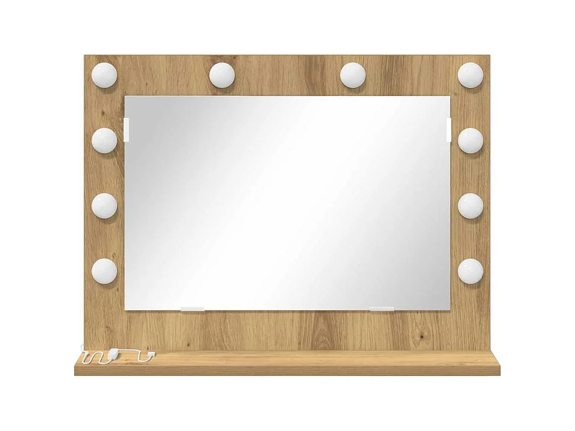 Espejo de tocador con espejo Roble artesanal 60 x 45 x 18 cm