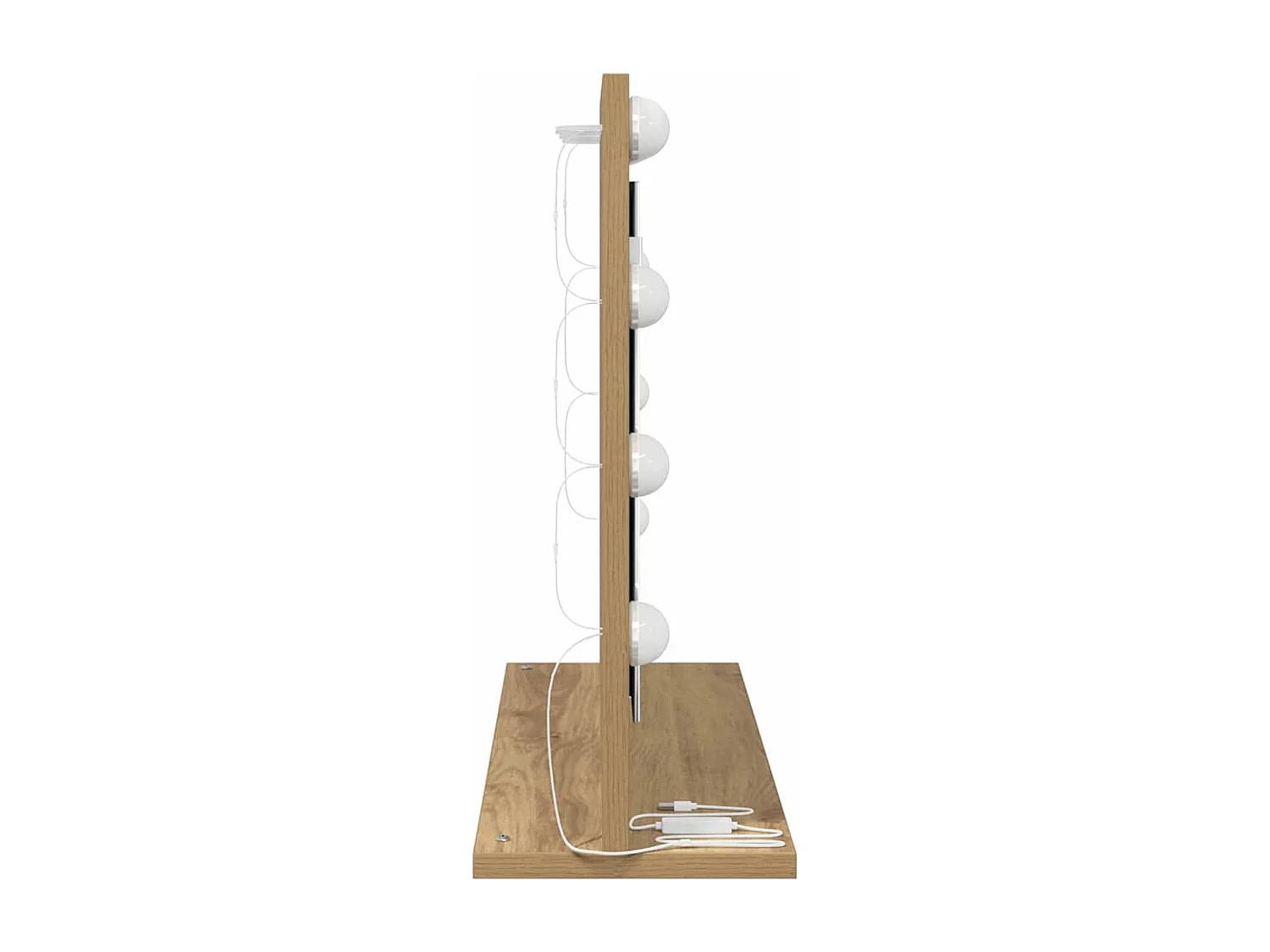 Miroir de vanité avec miroir Chêne artisanal 60 x 45 x 18 cm