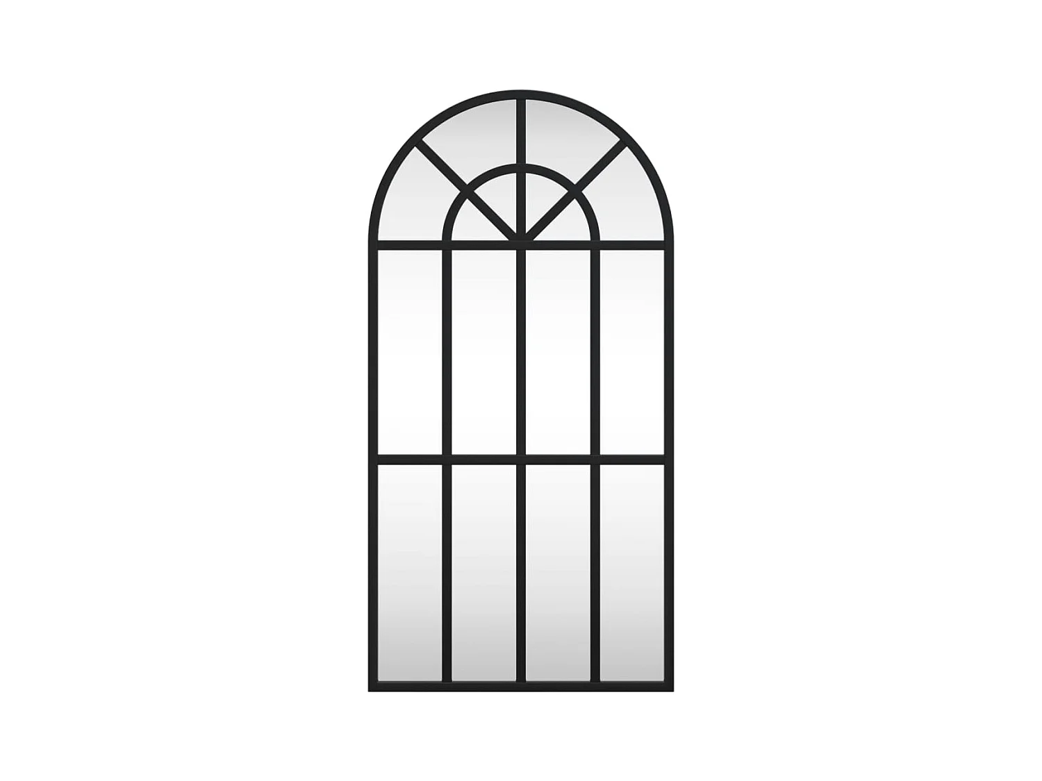 Espejo de pared negro 30x60 cm arco de hierro