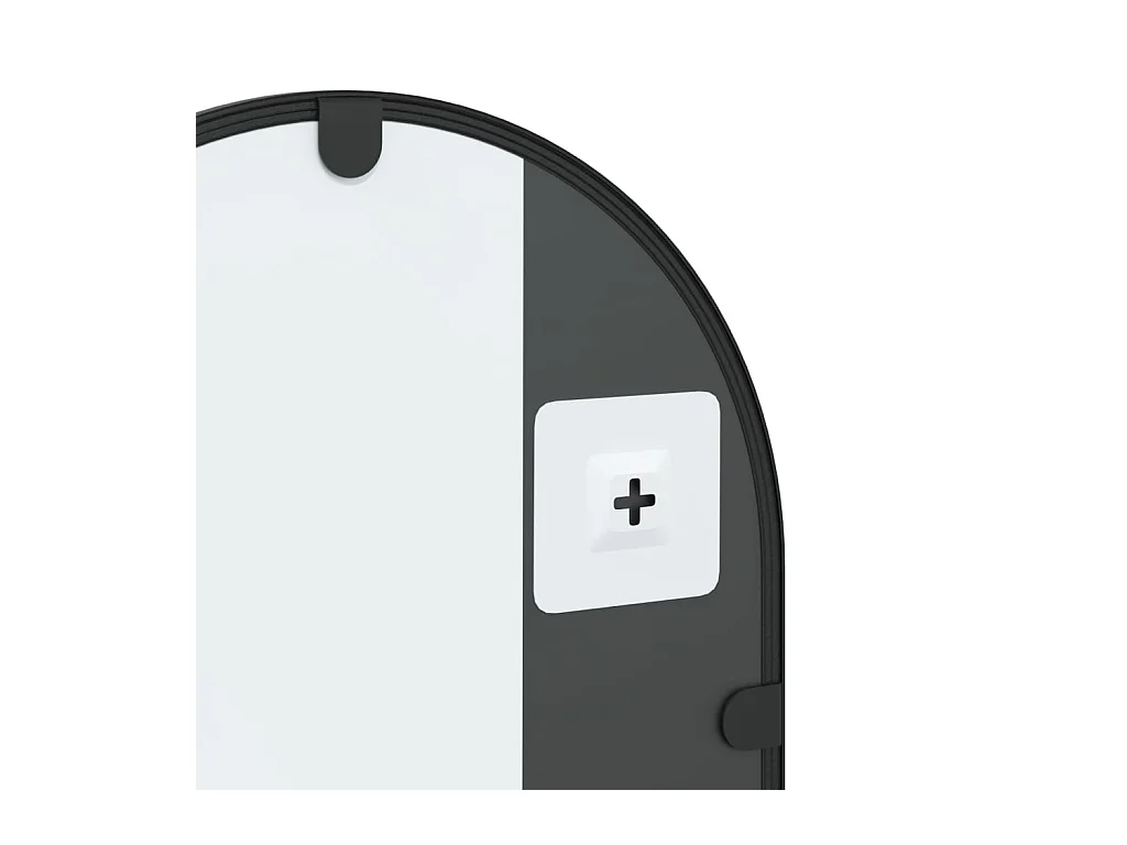 Espejo de pared negro 30x60 cm arco de hierro