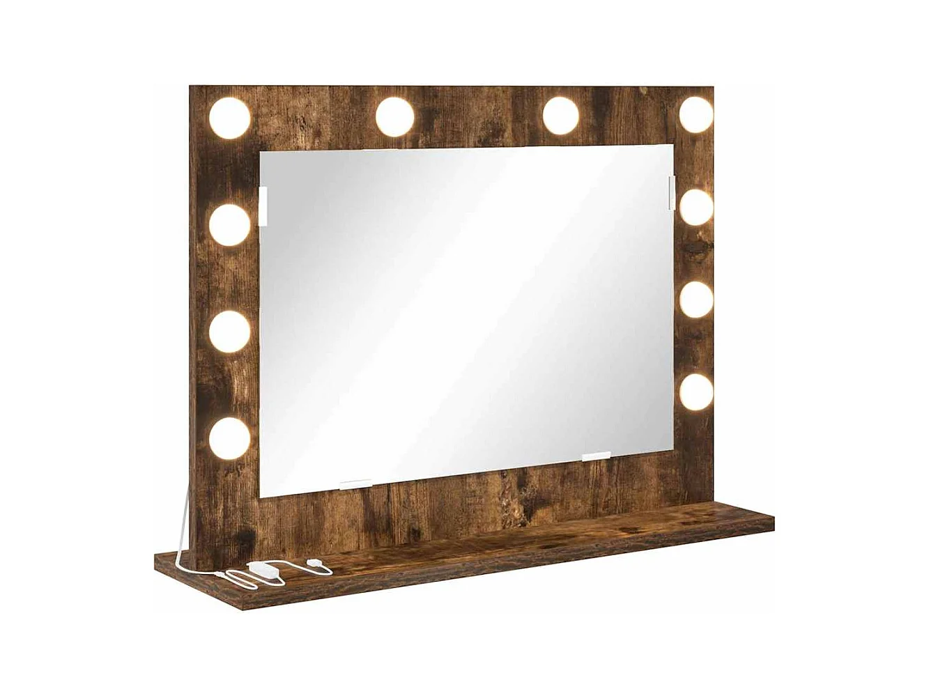 Miroir de vanité avec miroir Chêne fumé 60 x 45 x 18 cm