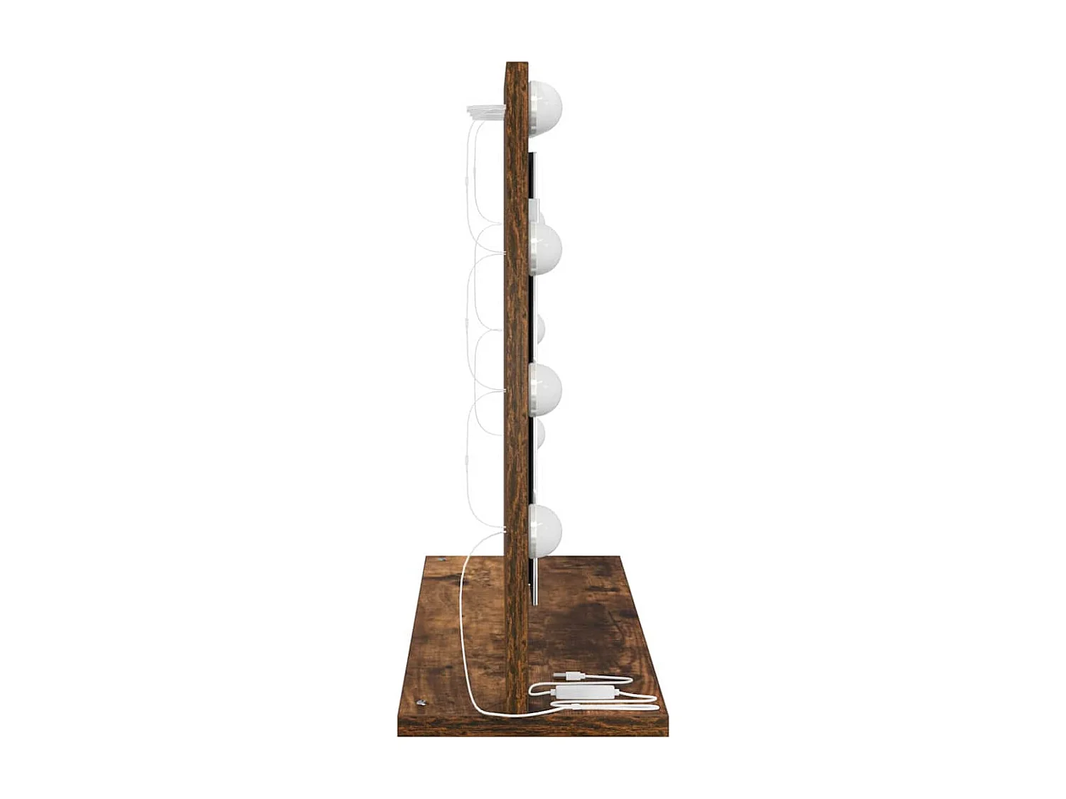 Miroir de vanité avec miroir Chêne fumé 60 x 45 x 18 cm