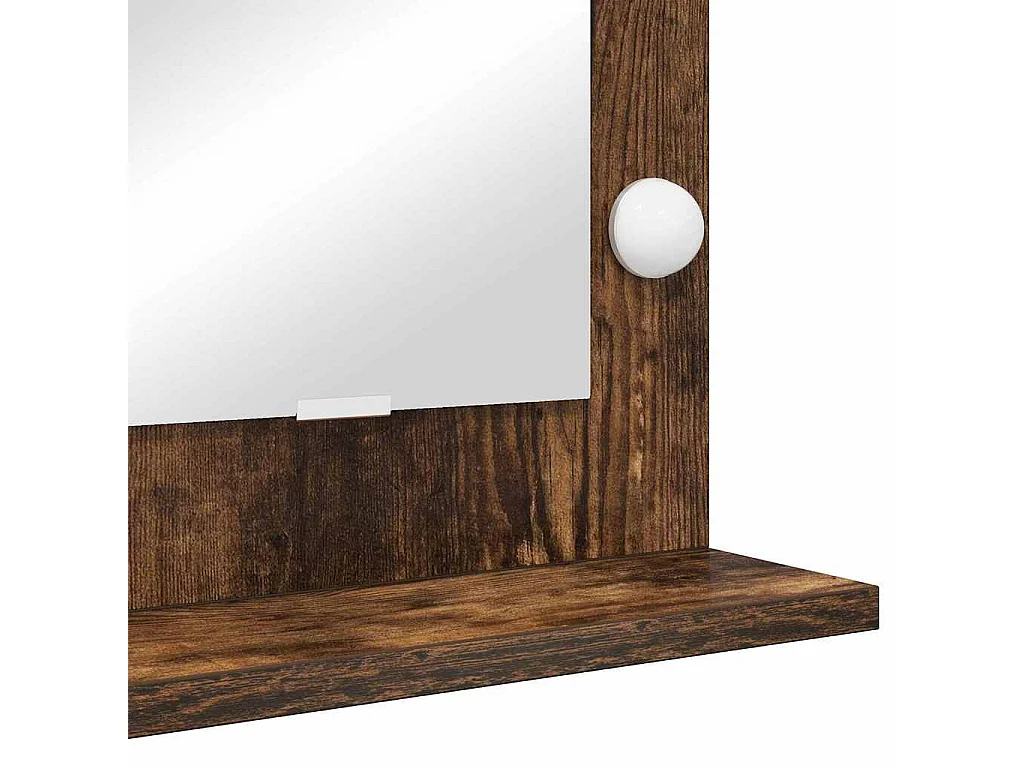 Miroir de vanité avec miroir Chêne fumé 60 x 45 x 18 cm