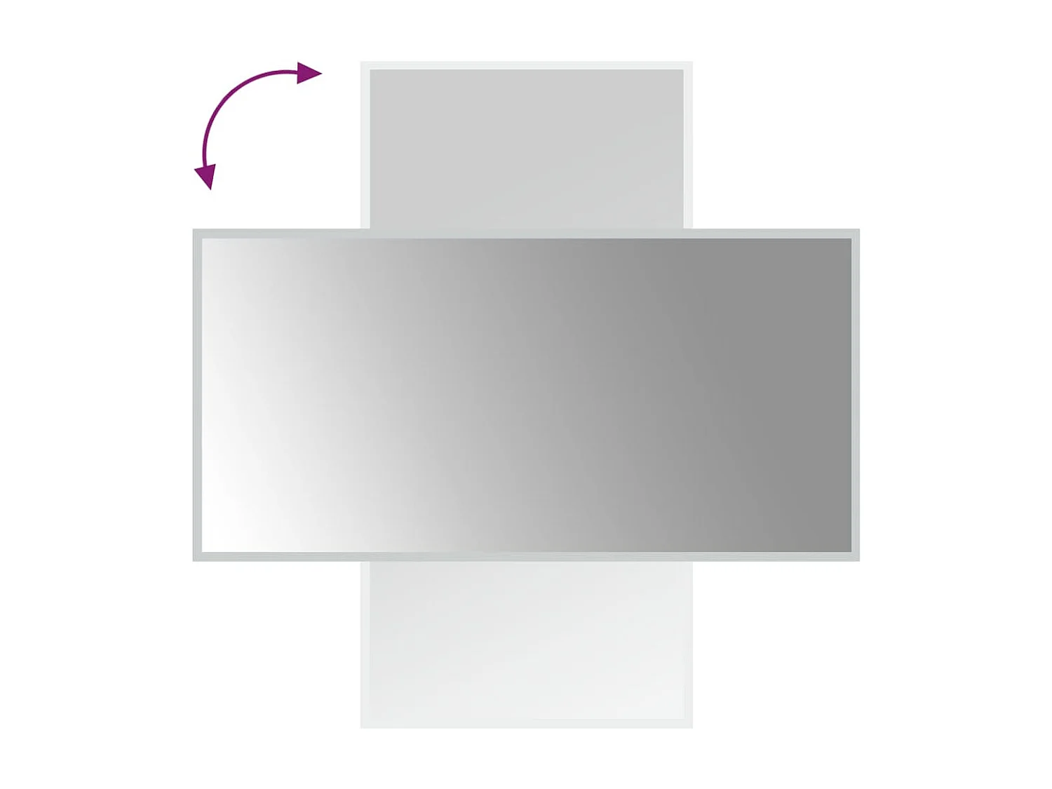 Miroir de salle de bain à LED 50x100 cm