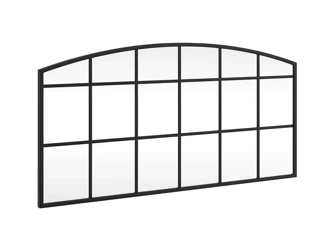 Zwarte wandspiegel 80x40 cm ijzeren boog