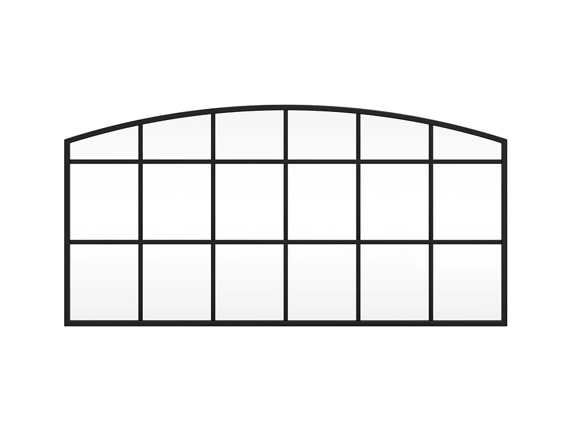 Zwarte wandspiegel 80x40 cm ijzeren boog
